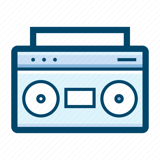 Boombox, cassette, fm, hip-hop, stereo icon - Download on Iconfinder