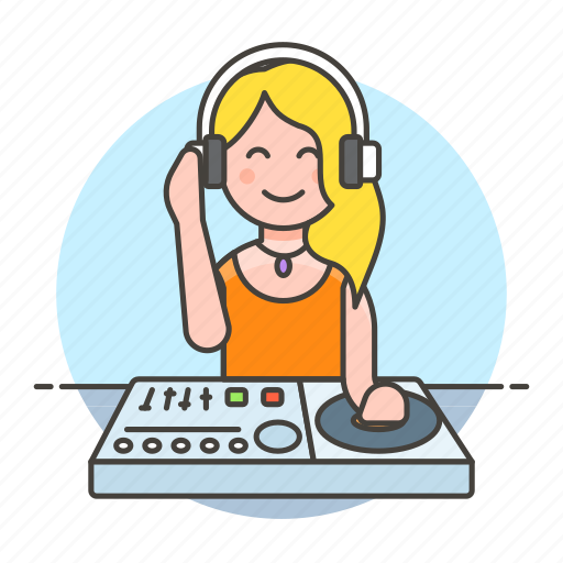 Controller, dj, female, headphones, mix, mixer, music icon - Download on Iconfinder