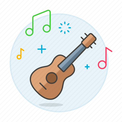 Acoustic, fretted, guitar, instruments, music, plucked, six icon - Download on Iconfinder