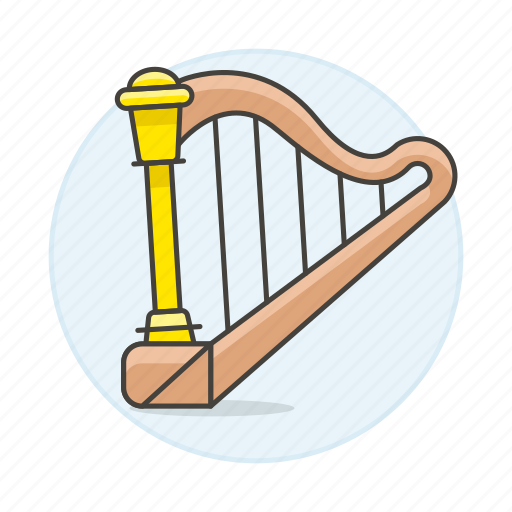 Harp, instruments, music, plucked, string icon - Download on Iconfinder