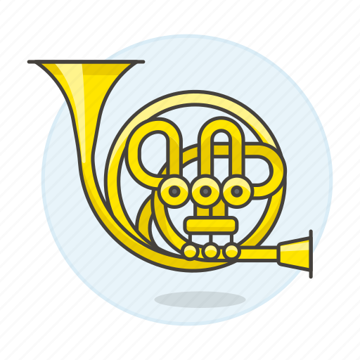 Brass, french, horn, instruments, music, wind icon - Download on Iconfinder