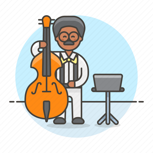Double, orchestra, bass, full, bassist, music, musicians icon - Download on Iconfinder