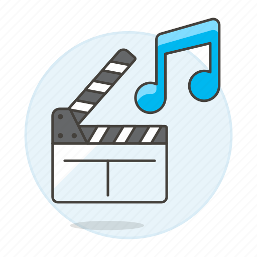 Clapperboard, double, genre, movie, music, note, ost icon - Download on Iconfinder