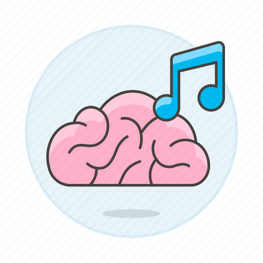 Concentration, brain, genre, double, note, music, playlist icon - Download on Iconfinder