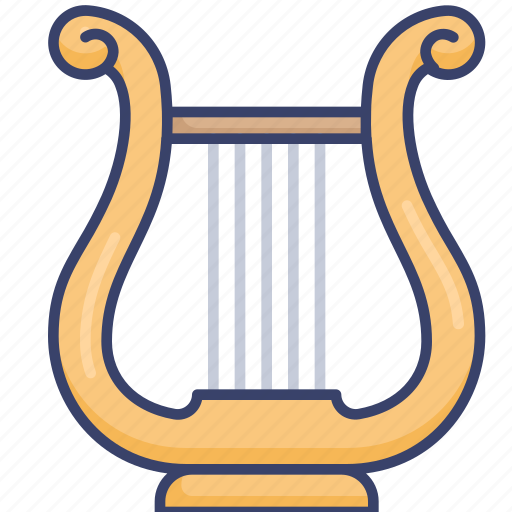 Entertainment, harp, instrument, music, musical icon - Download on Iconfinder