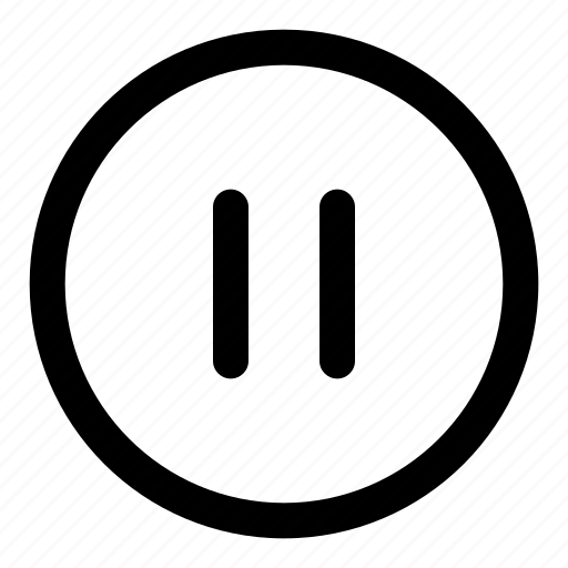 Circle, pause, music, regular, f icon - Download on Iconfinder