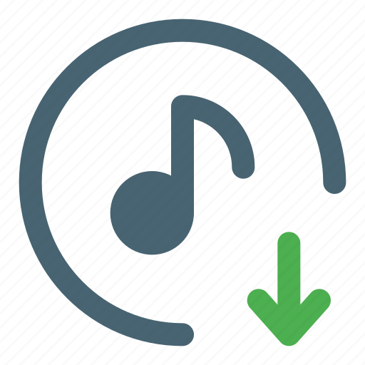 Music, download, 1, color, f icon - Download on Iconfinder