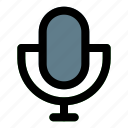 microphone, 1, music, filled, line, f