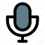 microphone, 1, music, filled, line, f 
