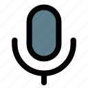 microphone, 2, music, filled, line, f