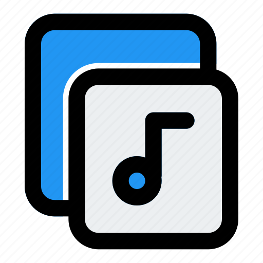 Music, folder, 2, filled, line, f icon - Download on Iconfinder