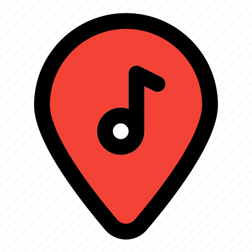 Music, location, filled, line, f icon - Download on Iconfinder
