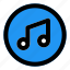 music, note, circle, 2, filled, line, f 