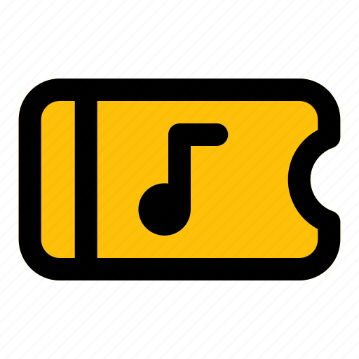 Music, ticket, 2, filled, line, f icon - Download on Iconfinder