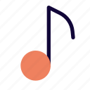 music, note, 1, solid, line, f