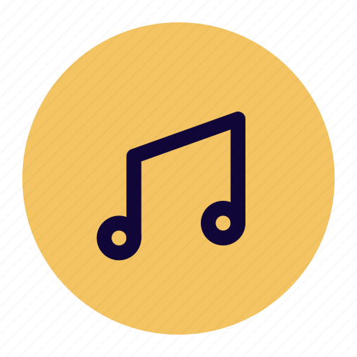 Music, note, circle, 2, solid, line, f icon - Download on Iconfinder