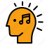 music, thought, song, head, note 