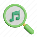 find, music, front, player, zoom, sound, audio, magnifier, glass 
