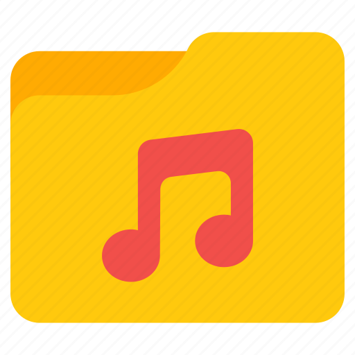 Music folder, folder format, folder extension, filetype, document icon - Download on Iconfinder