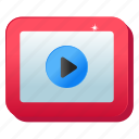 online video, video streaming, video player, digital video, video button 