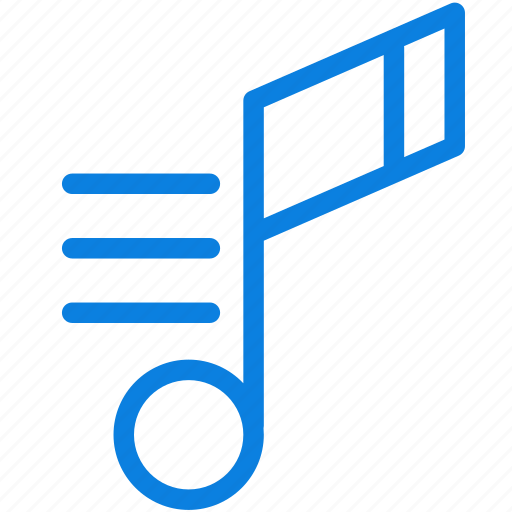 Audio, line, media, multimedia, music, music note, note icon - Download on Iconfinder