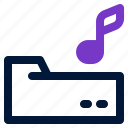 folder, music, multimedia, document, microphone
