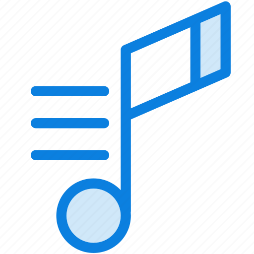 Blue, music, music note, sound, audio, light, note icon - Download on Iconfinder