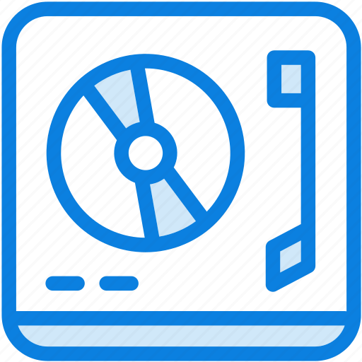 Blue, music, equipment, turntable, dj, light icon - Download on Iconfinder
