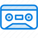 blue, music, vintage, cassette, sound, audio, light