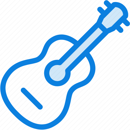 Instrument, musician, blue, melody, light, guitar, music icon - Download on Iconfinder