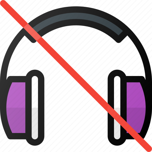 No, headphone, interface, sound, headset icon - Download on Iconfinder