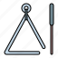 triangle, instrument, percussion, music 