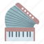 accordion, instrument, piano, music 