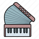 accordion, instrument, piano, music