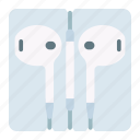 earpods, earphone, box, audio