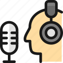 microphone, podcast, person