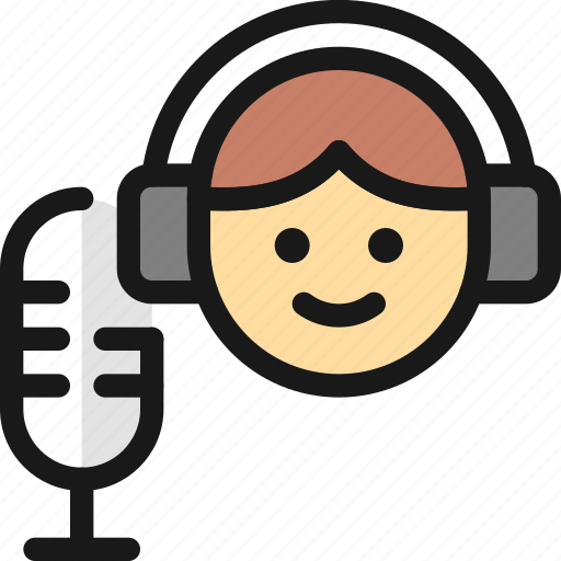 Microphone, podcast, woman icon - Download on Iconfinder