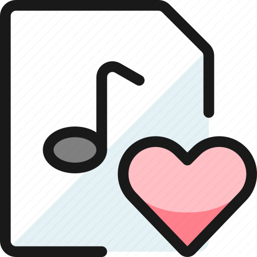 Audio, file, heart icon - Download on Iconfinder
