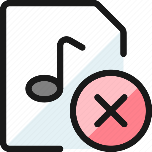 Audio, file, remove icon - Download on Iconfinder