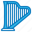harp, instrument, music, musical 