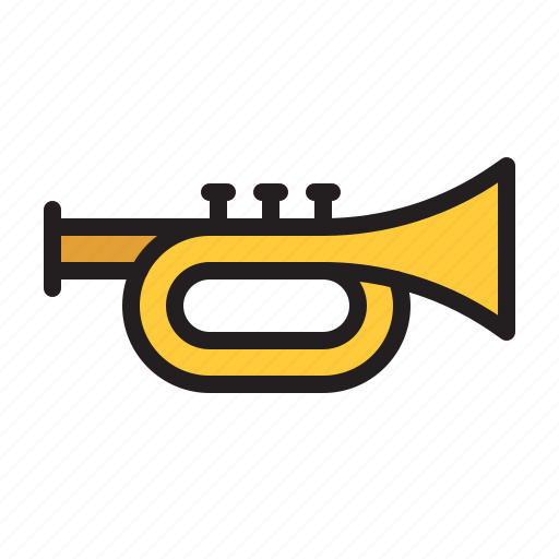 Audio, horn, instrument, music, sound, trumpet, wind icon - Download on Iconfinder