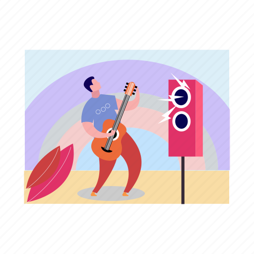 Boy, playing, guitar, hobby, passion icon - Download on Iconfinder