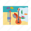 guitar, trumpet, music, instruments, concert 