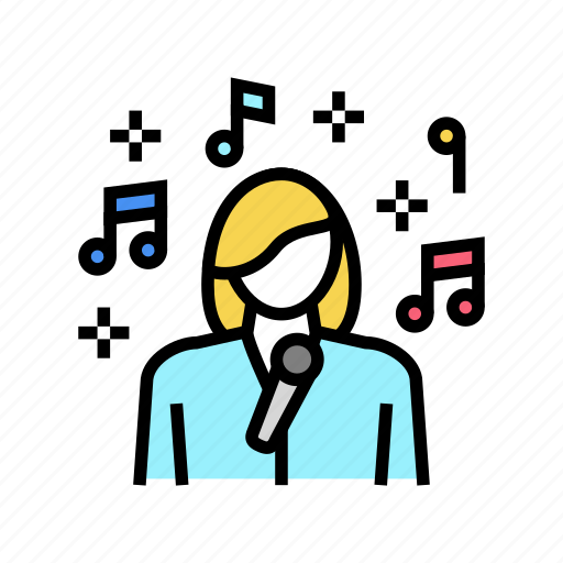 Singer, woman, singing, song, microphone, music icon - Download on Iconfinder