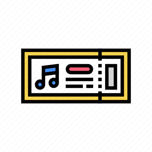 Ticket, music, festival, band, equipment, singer icon - Download on Iconfinder