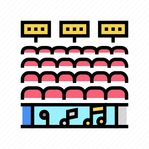 Tribune, audience, concert, music, festival, band icon - Download on Iconfinder