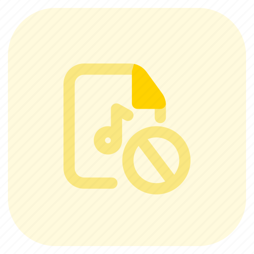 Block, music, file, erroe icon - Download on Iconfinder