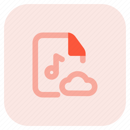 Cloud, music, file, document, storage icon - Download on Iconfinder
