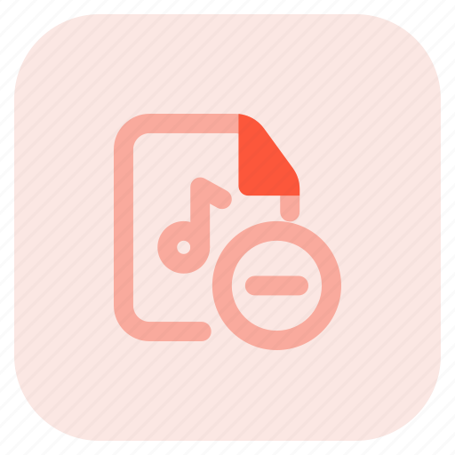 Remove, music, file, minus icon - Download on Iconfinder