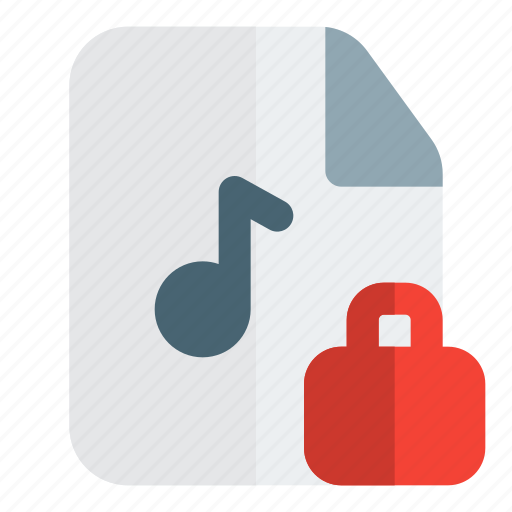 Lock, music, file, padlock icon - Download on Iconfinder